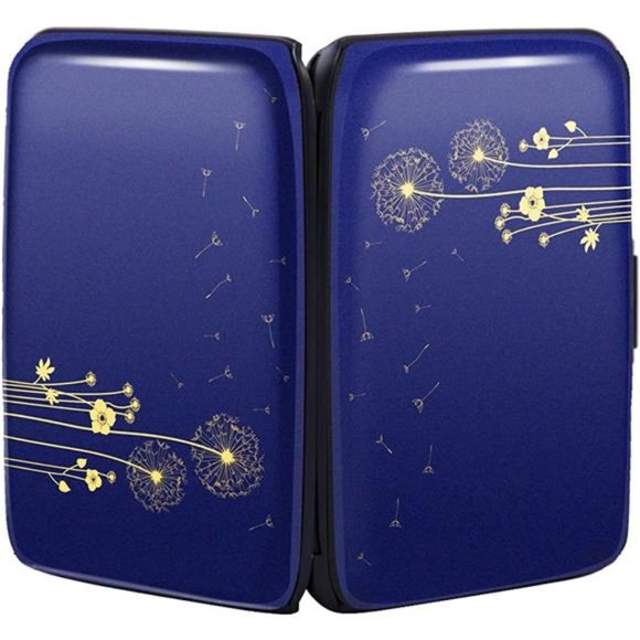 Mini Credit Card Holder, RFID Blocking Slim Hard Card Case ID Case Travel Wallet - Picture 2 of 7